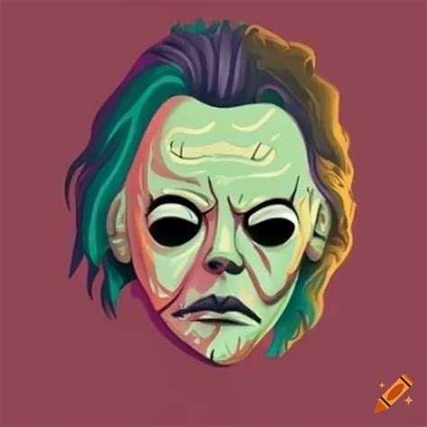 Mask of horror character michael myers in old cartoon style on Craiyon