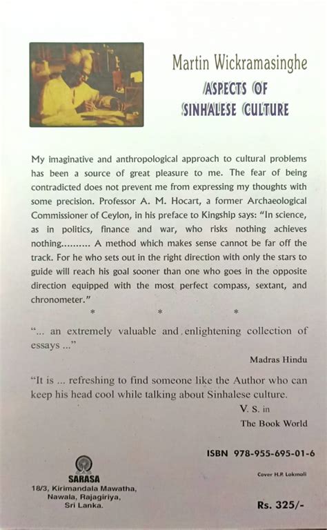 Aspects of Sinhalese Culture – booksy.lk