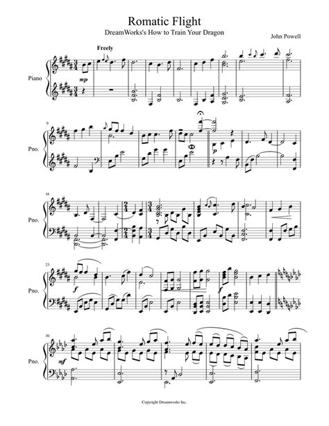 HTTYD Sheet music for Piano | Download free in PDF or MIDI | Musescore.com