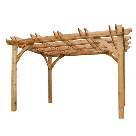 Shop Outdoor Living Today Breeze Pergola 162-in W x 162-in L x 108-in H Natural cedar wood ...