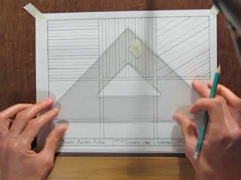 Como dibujar líneas horizontales, verticales, a 30°, 45°, 60° y Retículas - YouTube