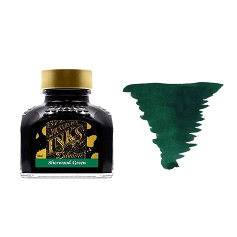 Diamine Inks 80ml Ink Bottle - Sherwood Green | Blesket Canada