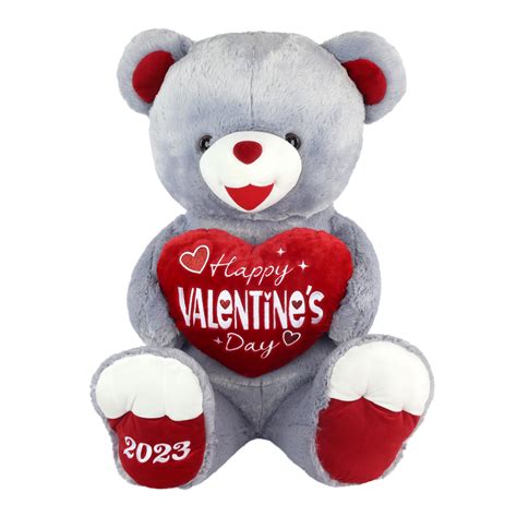 Way to Celebrate! Valentine's Day 31in Sweetheart Teddy Bear 2023, Grey - Walmart.com