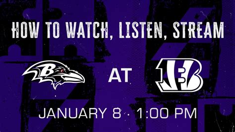 How to Watch, Listen, Live Stream Ravens vs. Bengals Week 18 2022