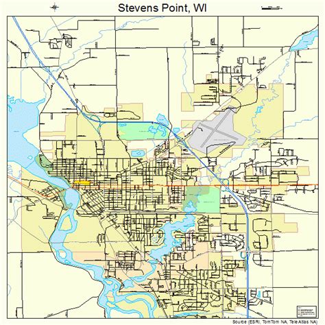 Stevens Point Wisconsin Street Map 5577200