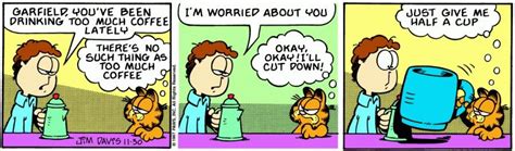 https://garfield.com/comic/1987-11-30 | Garfield, Coffee jokes, Coffee and books