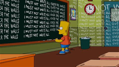 the, Simpsons, Bart, Detention, Write, Chalkboard, Humor, Cartoons Wallpapers HD / Desktop and ...