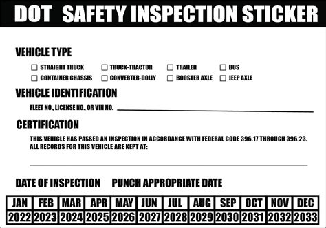 Amazon.com: DOT Inspection Stickers (50 Pack) : Industrial & Scientific