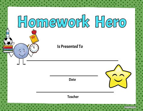 Free, Fast Student Award Generator | Homework Hero Award