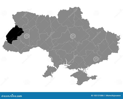 Location Map of Lviv Region Oblast Stock Vector - Illustration of sumy, regional: 183131086