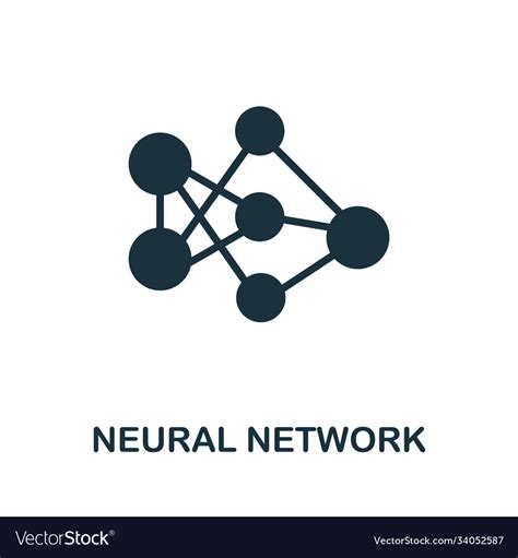 Neural network icon creative simple design from Vector Image