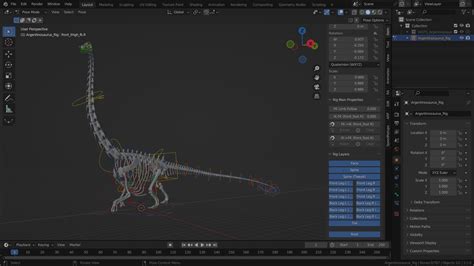 Argentinosaurus Rigged Basemesh Skeleton 3D model - TurboSquid 2131942