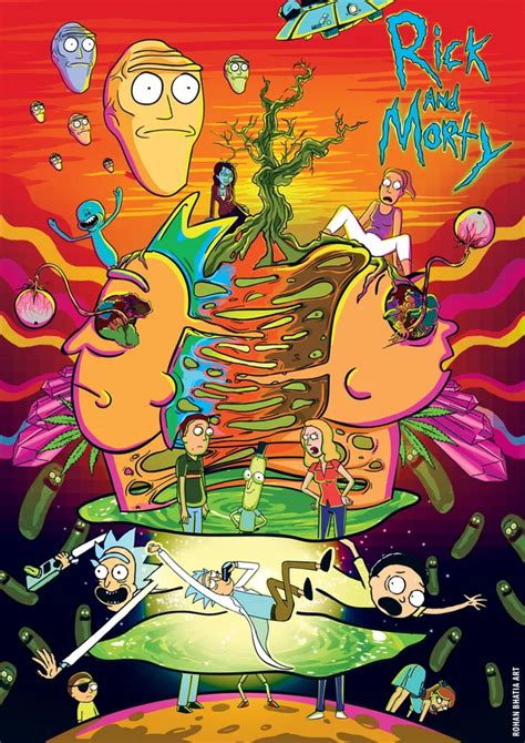 Rick and Morty trippy illustration - digital art : rickandmorty | Rick and morty poster, Rick ...