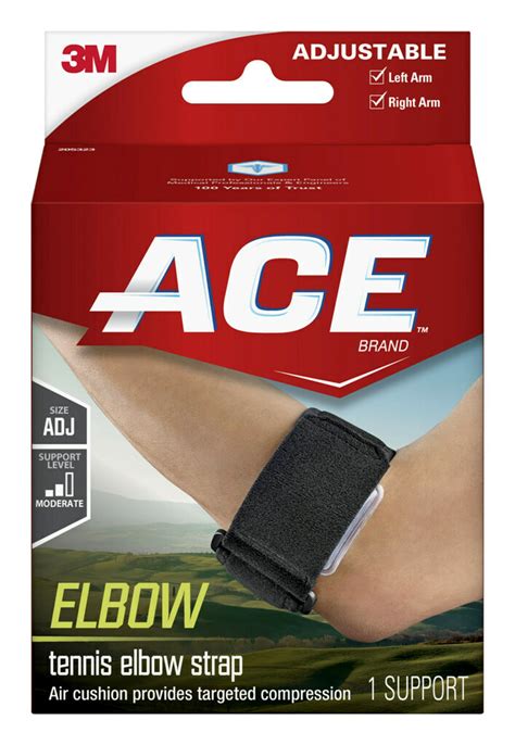 ACE Brand Tennis Elbow Support, Adjustable, Targeted Compression - Walmart.com