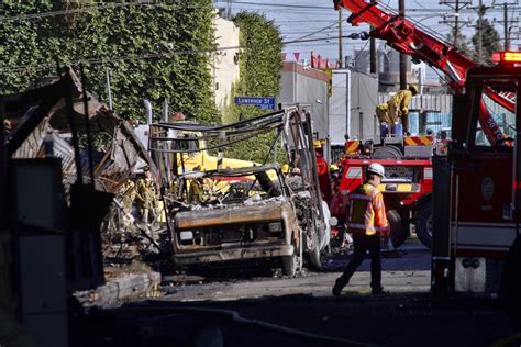 After massive fire closes Los Angeles interstate, motorists urged to take public transport | The ...