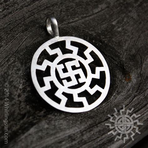 Silver Alemannic Sunwheel Zierscheibe pendant – WhirlingSun