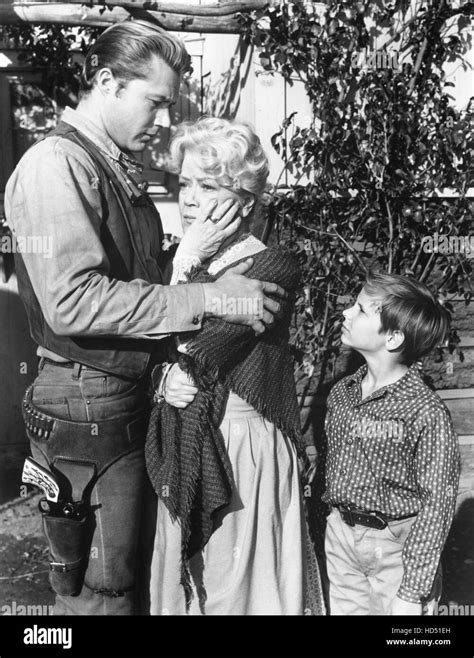 LARAMIE, from left: John Smith, Spring Byington, Dennis Holmes, 1962 episode, 1959-1963 Stock ...