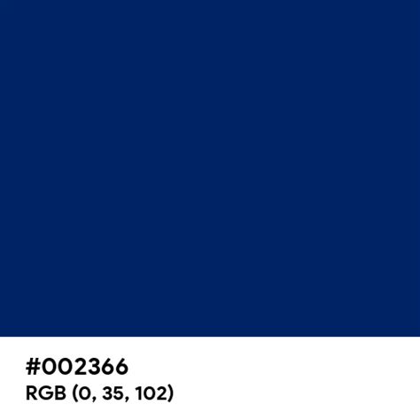 Royal Blue (Traditional) color hex code is #002366