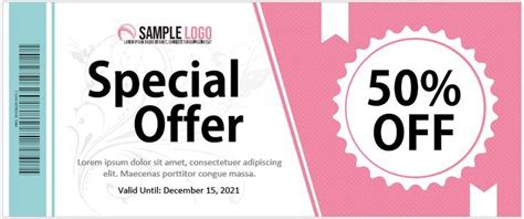 Special Offer Discount Coupon Card Template for MS Word | Coupon ...