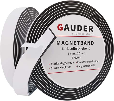 GAUDER Magnetic Tape Extra Strong | Magnet Strips Extremely Self Adhesive | Magnet Roll: Amazon ...