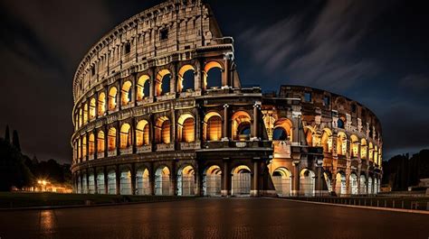 Premium AI Image | Night view of The Colosseum