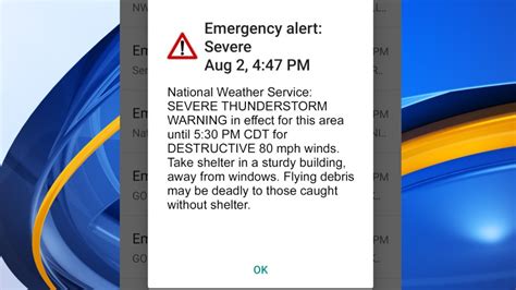 New emergency alert to warn of destructive severe thunderstorms