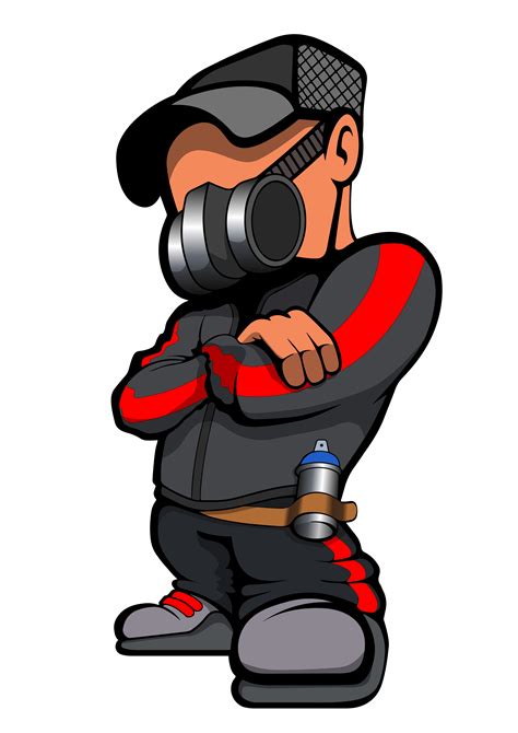 dessin animé artiste graffiti - Telecharger Vectoriel Gratuit, Clipart ...