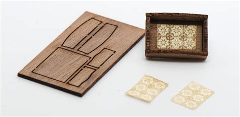 Quarter Scale Dark Tea Tray Kit w/Doilies | Stewart Dollhouse Creations