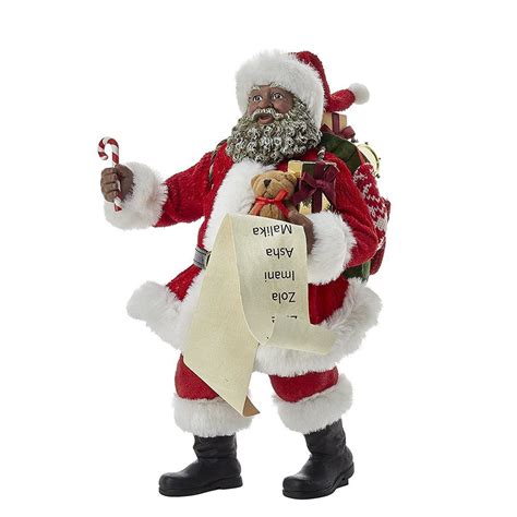 Classic African American Santa Claus Figurine by Kurt S. Adler | The Black Art Depot