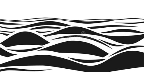 Abstract Black and White Motion Wave Line Stock Vector - Illustration of design, smooth: 228631926