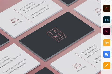 Makeup Artist Business Card (616250) | Business Cards | Design Bundles