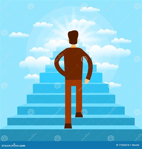 People Walking Up Stairs Clipart