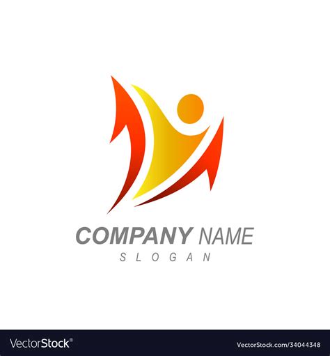 People rise logo Royalty Free Vector Image - VectorStock