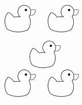 Four rubber Ducks With Different Shapes And Sizes To Make Them Look  sketch template