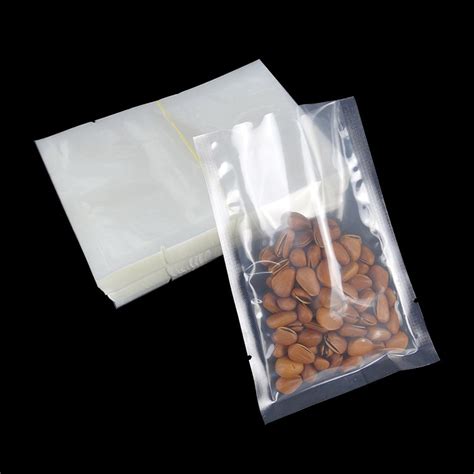 10*15cm retail food heat sealed packaging clear plastic bags transparent Vacuum bag nuts snack ...