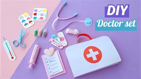 how to make paper doctor set/diy doctor set with paper /paper toys/paper craft/homemade craft ...