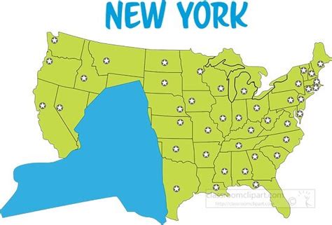 US State Maps Clipart-new york map united states clipart 3