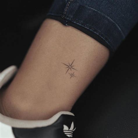 Minimalist north star tattoo on the ankle. | North star tattoos, Simplistic tattoos, Star tattoos