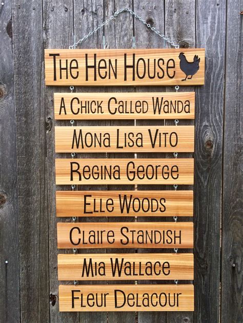 Hen House Sign Chicken Name Sign Chicken Coop Sign Custom | Etsy