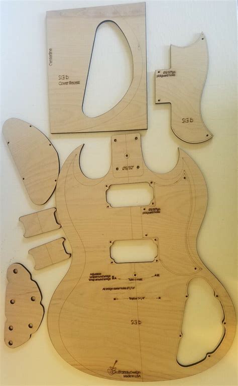 Custom Hybrid SG Guitar Body Template 4Tele Neck HH 3ply SGB01 | eBay