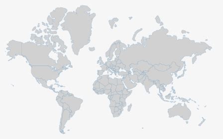 Global Regions Map - World Map Red Outline, HD Png Download , Transparent Png Image - PNGitem