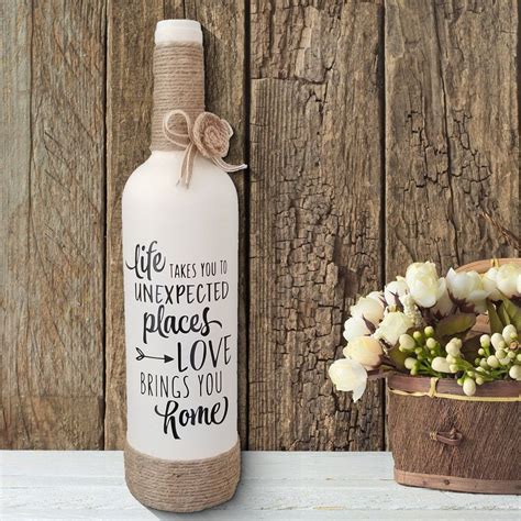 Wine Bottle, Wine Bottle Gifts, Wine Bottle Gifts Painted, Housewarming Gift First Home, Bottle ...