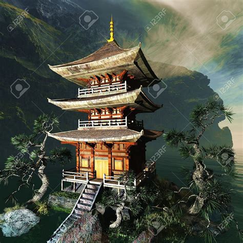 japanese temple in animes - Pesquisa Google Japanese Pagoda, Japanese ...