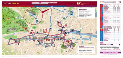 Dublin Attractions Map PDF - FREE Printable Tourist Map Dublin, Waking ...