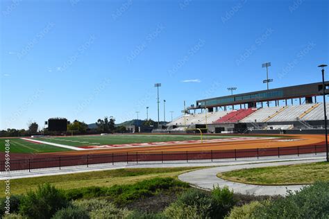 MISSION VIEJO, CALIFORNIA - 8 JAN 2023: Football Stadium Grandstand on ...