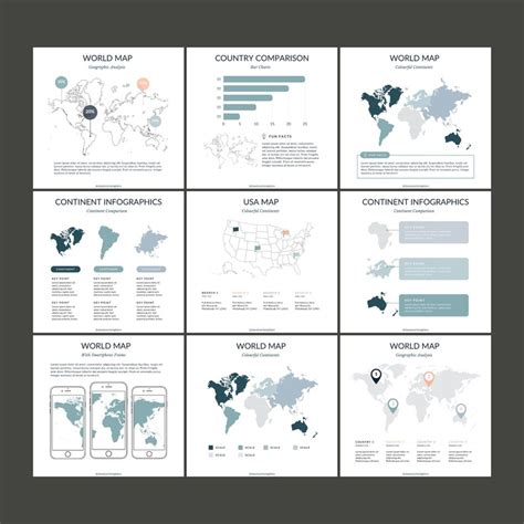 World Map Infographic Canva Template, USA City Map Infographic Template, Geographic Presentation ...