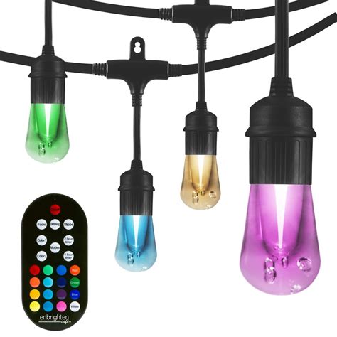 Enbrighten 12-bulb 24 ft. Vintage Seasons Integrated LED Color Changing ...