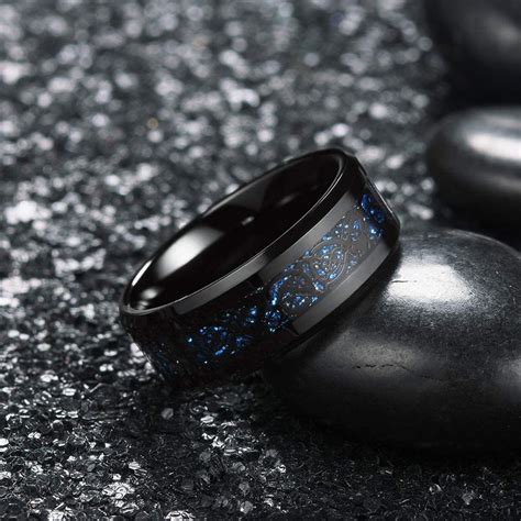 Dragon Ring - Black & Blue – Silk & Cotton