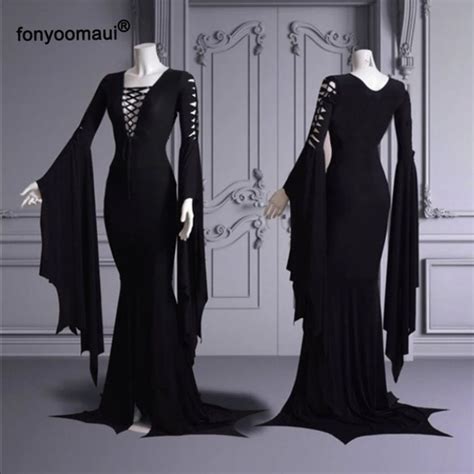 Wednesday. Halloween Cosplay Morticia Addams Gender Dress - Etsy