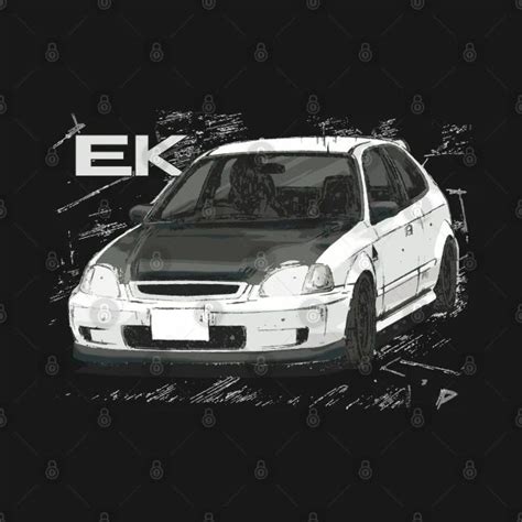 initial d jdm CIVIC type r EK9 anime by cowtowncowboygaming | Civic, Jdm, Cars tees